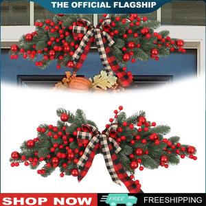 【New Arrival】 Decorative Christmas Swag for Front Door Festive Hanging Ornament with Seasonal Accents