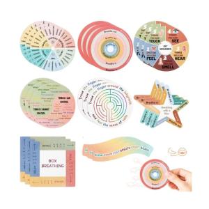 8/9 Pcs Sensory Anxiety Sticker Decompression Soothing Sensory Sticker Textured Calm Sticker for Adults