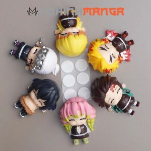 Mô hình 6 nhân vật Kimetsu No Yaiba Nằm treo tường có keo dán Thanh Gươm Diệt Quỷ Demon Slayer Zenitsu Uzui Tengen