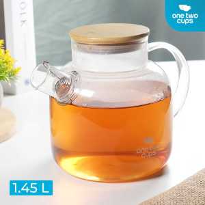 Teko memasak Air panas One Two Cups Pitcher Teh Chinese Teapot Maker Glass kaca