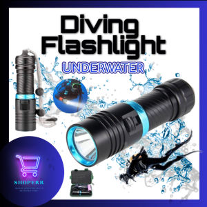 Diving Flashlight 100M Underwater Waterproof Scuba Rechargeable LED Ultra-bright