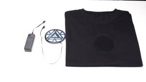 Arc Reactor Illuminate T-Shirt Tony Cosplay Novelty Costume Stark Bracelet