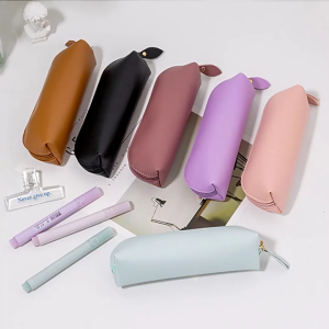 Large Capacity Pencil Bag Aesthetic Pencil Case Pen Pouch PU Leather Pencil Pouch Pen Case School Office Supplies