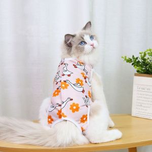 Cat Recovery Suit Professional Breathable Soft Jumpsuit Care Clothes After Surgery Cat Care Supplies