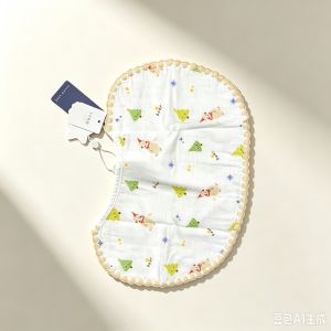 TEN-M JOURNEY Newborn pillow made of cloud-shaped fabric gauze absorbent breathable and pure cotton to prevent spitting up.
