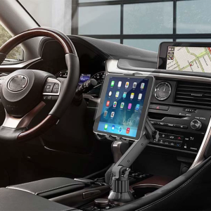 ที่วางที่ยึดโทรศัพท์ที่คว่ำแก้วน้ำในรถยนต์อเนกประสงค์สำหรับแท็บเล็ตโทรได้แท่นวางแบบปรับได้รองรับคอห่าน