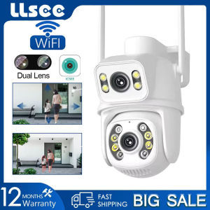 LLSEE ICSEE CCTV camera WIFI 4K 8MP wireless outdoor surveillance camera dual lens multi view human detection infrared night vision