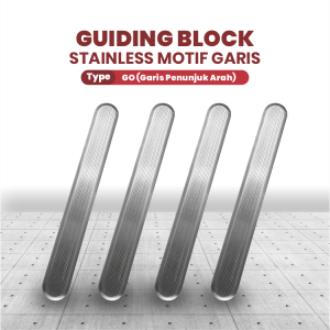 FUTAKE - Guiding Block Stainless Motig Garis Jalur Pemandu Disabilitas Tunanetra