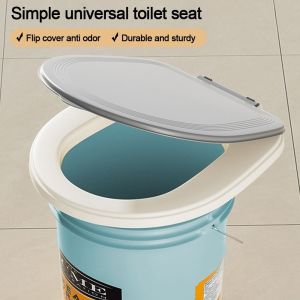 MEMGOUO Potty Seat Toilet Seat Lid Plastic Removable Camping Bucket Seats Creative Movable Toilet Lid Home Outdoor Accessory
