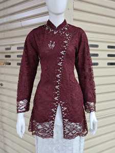 TERBARU Setelan kebaya brokat janggan vania mix payet/kebayajangganpesta/kebayawisuda/kebayapesta