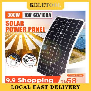 Mono solar panel DC monocrystalline silicon flexible solar charger for system car RV boat battery charger USB output interface