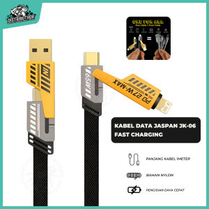 Kabel Data JASPAN 4 IN 1 65W Fast Charging Kabel Charger Hp PD 27 W TYPE C USB IOS Android LIGHTNING Cable Cas 1 Meter