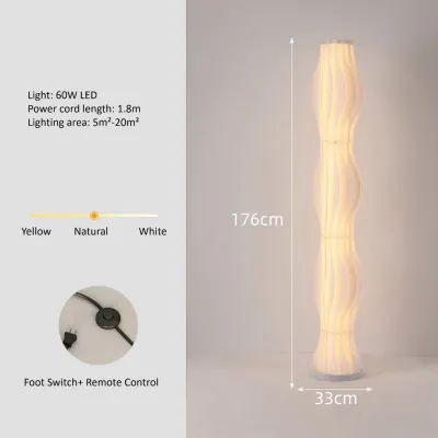 Floor Lamp LED Modern Nordic Minimalist Simple Light Luxury Standing Lights for Living Room Bedroom Remote Control