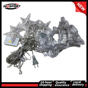【HOSPORT】 Christmas Decor LED Curtain String Lights Waterproof IP54 Twinkle Holiday Fairy Lights