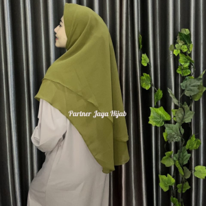 Hijab/jilbab instan 2 layer Pet anthem Ceruti Babydoll-kerudung khimar Syari ceruti 2 layer