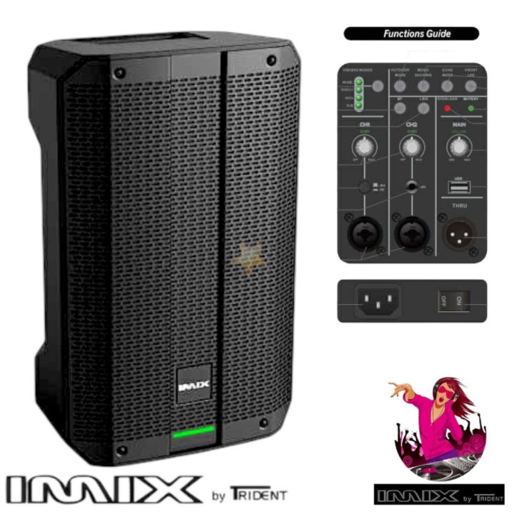 Imix by Trident XRX 808 inch Battery Powered Speakers