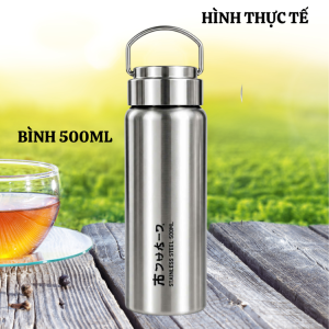 Bình siêu giữ nhiệt JAPAN INOX 316 dung tich 500ml có lọc trà hàng bãi chưa qua sử dụng-2026