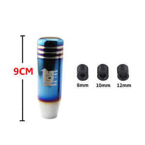 Carstorm Car Gear Shift Knob Universal Racing Car Bride Burnt Blue Aluminum Car Gear Shift Knob Shifter 9CM 13CM 18CM
