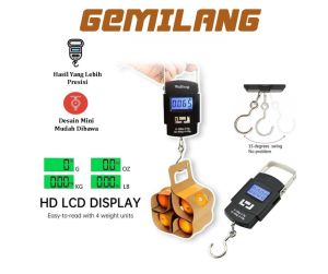 Grosir GEMILANG Timbangan Gantung Digital Scale 50 KG /Timbangan koper / Timbangan Travel Modern