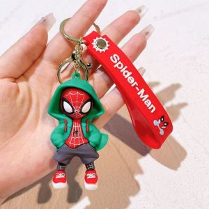 Character Keychain PVC Cartoon Figure Bag Charm for Car Keys and Backpack Accessories