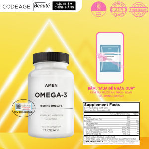 [ HÀNG CÔNG TY ] Viên Uống Dầu Cá Codeage Amen Omega-3 Hỗ trợ Tăng Cường Sức Khỏe Đẹp Da 90 viên