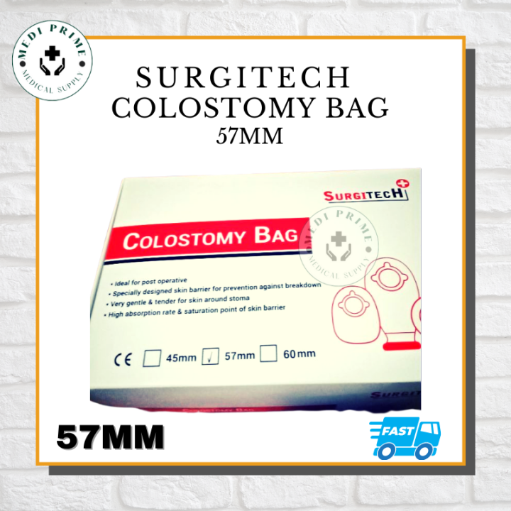 Colostomy Bag 57mm Set by Surgitech Disposable (1box 10pcs) | Lazada PH