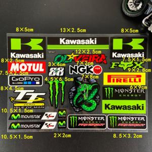 Motorcycle Sponsor Reflective Stickers Motocross Fairing Helmet Moto Body Side Box M-on-ster E-ner-gy Decal Accessories For Kawasaki Z400 Z650 Z900 Z800 z800 z900 Ninja Versys 650 1000 ninja zx-4r ZX-6R ZX-10R