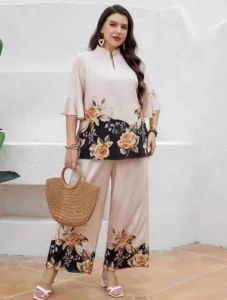 986# Terno tops and pants Very good quality soft touch right thickness Free size stretchable  Best fits medium to xl