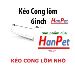 Hanpet - (bán lẻ 1 cái) Kéo cắt tỉa lông chó mèo bằng inox (4 loại kéo thẳng kéo cong kéo tỉa) kéo cắt lông thú cưng