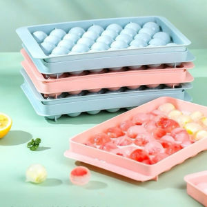 CETAKAN ES BATU BULAT 33 LUBANG ROUND ICE CUBE TRAY / CETAKAN ES AGAR PUDDING JELLY