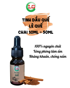 Tinh dầu quế LÊ GIA (Lê Quế Cũ) (Cinnamon Essential oil) Massage làm ấm cơ thể xông phòng diệt khuẩn Chai 10ml - 50ml Koshka Home