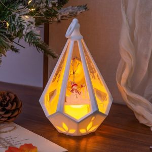 YESHE Santa Claus Christmas Night Light Decoration  Year Snowman Elk Atmosphere Lights Fashion Props Decorative Xmas Ornaments Hanging Accessories