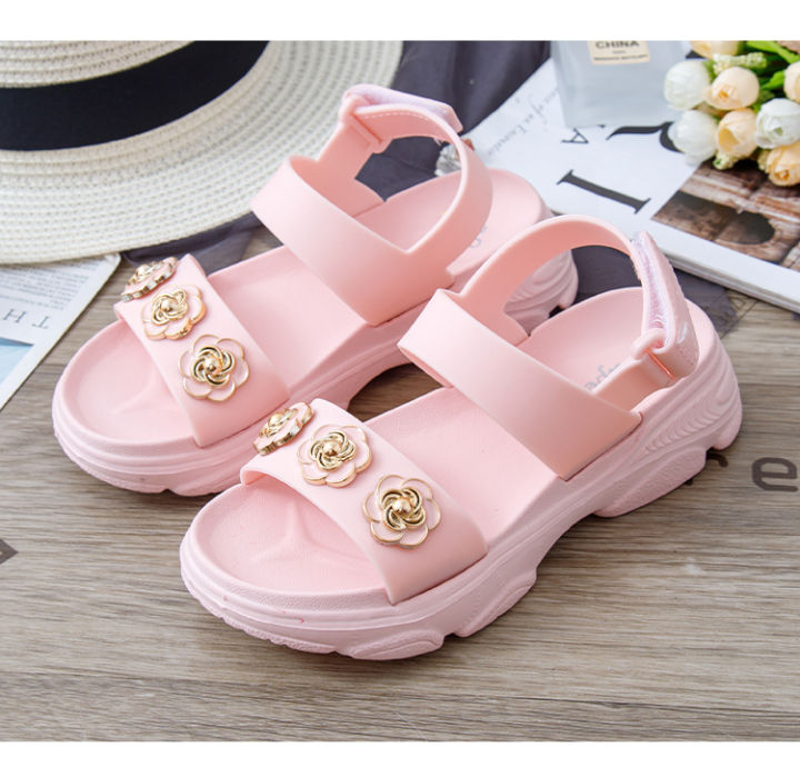Fashion Korean Rubber Sandals Thick-Bottom Non-Slip For Cute