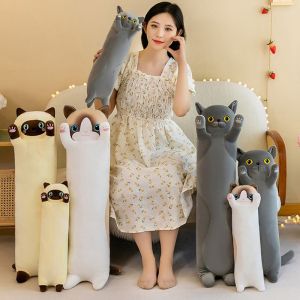 NOBLELYN Long Cat Plush Toy Soft 50/70cm Cat Leg Pillow Kawaii Lovely Sleeping Throw Pillow Home Decor
