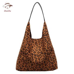 【Hàng mới】 Túi tote nữ thường ngày Ví sức chứa lớn Túi tote in da báo túi đi lại phong cách Túi Xách Đeo Vai Cổ Điển móc cài