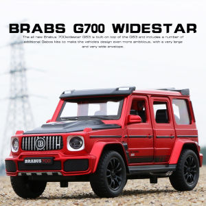 1/32 Benz Off Road Car Alloy Model Brabus G700 Collectible Toys Vehicles Sound and Light Pull Back Children Boys Toy Decoration