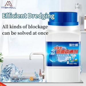 Pipe dredging agent sewer pipe blockage dredging agent dissolving blocked toilet dredging agent 500g sink toilet pipe dredging agent sink dredging agent strong dredging agent sewer dredging agent dissolving hair oil stains and other blockages