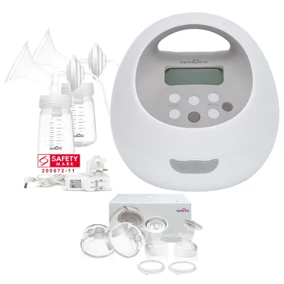 Spectra S1 Pro Double Electric Breast Pump Bundle - 2 Years Warranty (3 Pin Safety Mark Adapter)