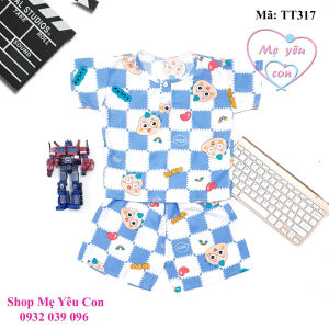 Bộ đùi bé trai Size 9 (22-23kg) Tole/lanh 2 da loại 1 mát rượi. Được chọn mẫu. Có 2 nút cài trước cổ