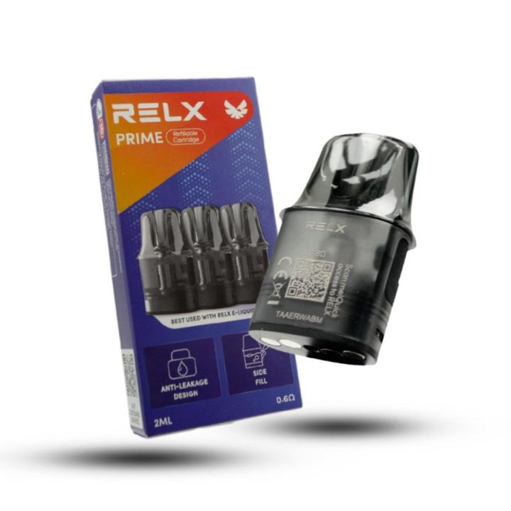 BOX Cartridge Relx Prime 0.6 Ohm Catridge Refillable Pods Pod ISI 3