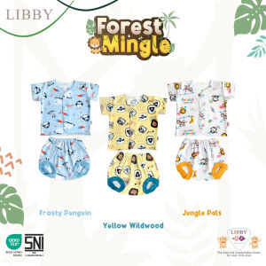 Libby Setelan Pendek / Libby New Born 1 Pasang 0-3 dan 3-6 Bulan / Libby Baby / Baju Bayi Libby Motif Terbaru