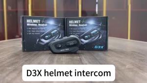 Local D3X a 600-meter range half-duplex intercom headset for motorcycle helmets Bluetooth 5.4 waterproof can share music and activate voice assistant.