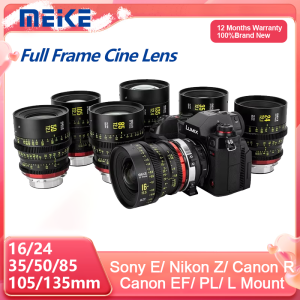 Meike Full Frame Cine Prime Lens16mm T2.5 24mm 35mm 50mm 85mm 105mm T2.1 135mm T2.4 Cinematic Lens for Sony E Canon EF EOS RF Arri PL Lumix Sigma L 100% MEKE Brand New