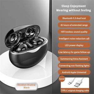 S800 Wireless Bluetooth Earphones Two Ear Mini Best-selling Sleep Touch Digital Display Painless Wearing In Ear Compact Sleep Bluetooth Earphones