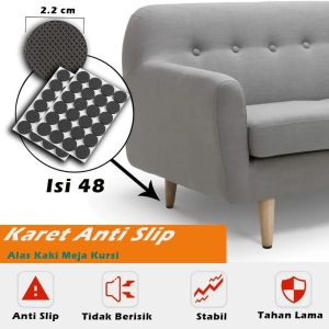 DADIDU Isi 48 Pengganjal Karet  Alas Kaki Meja Kursi Perabotan Anti Slip - Karet Alas Kaki Kursi Meja Anti Slip