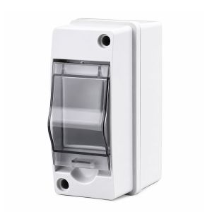 NOBLELUX 1Pcs IP65 Waterproof Waterproof Distribution Box 2 Way HT-2 Solar Junction Box PC ABS Plastic Air Switch Box for Outdoor Electrical