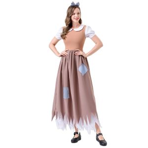 11.11 Halloween maid dress European and American Snow White rag patch costume civilian poor stage performance clothes