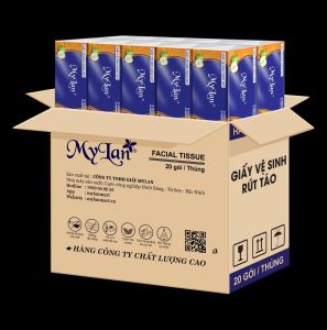 THÙNG 20 Gói Giấy Vệ Sinh Dạng Rút Cao Cấp MYLAN Táo Xanh 3 Lớp TẶNG HỘP ĐỰNG GIẤY MYLAN SIÊU XỊN