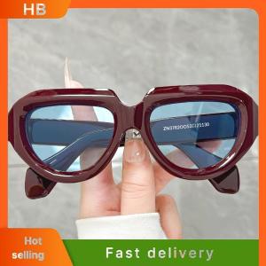 HB Square Sunglasses For Women Men Vintage Round Frame Classic Brand UV Blocking Retro Style For Shopping Travel