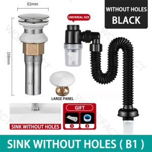 Universal Bathroom Sink Drain Hose Bug Proof Odor Resistant Retractable Universal Installation Durable